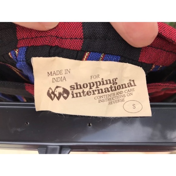 VTG Boho Hippie Peasant Tribal Stripe Fringe Skirt - Picture 5 of 8